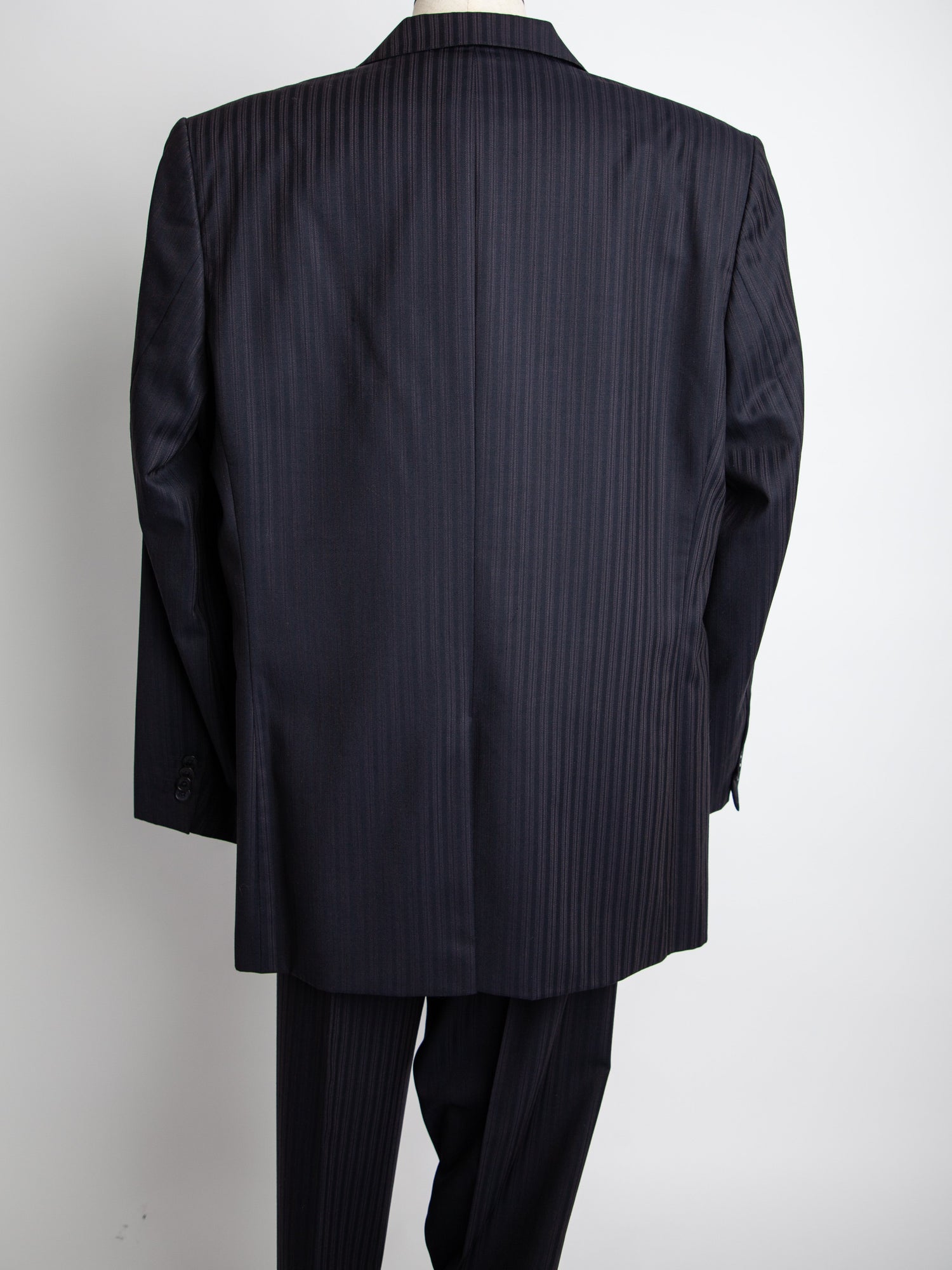 Good Pierre Cardin Black Pinstripe Suit Size XXL for Men