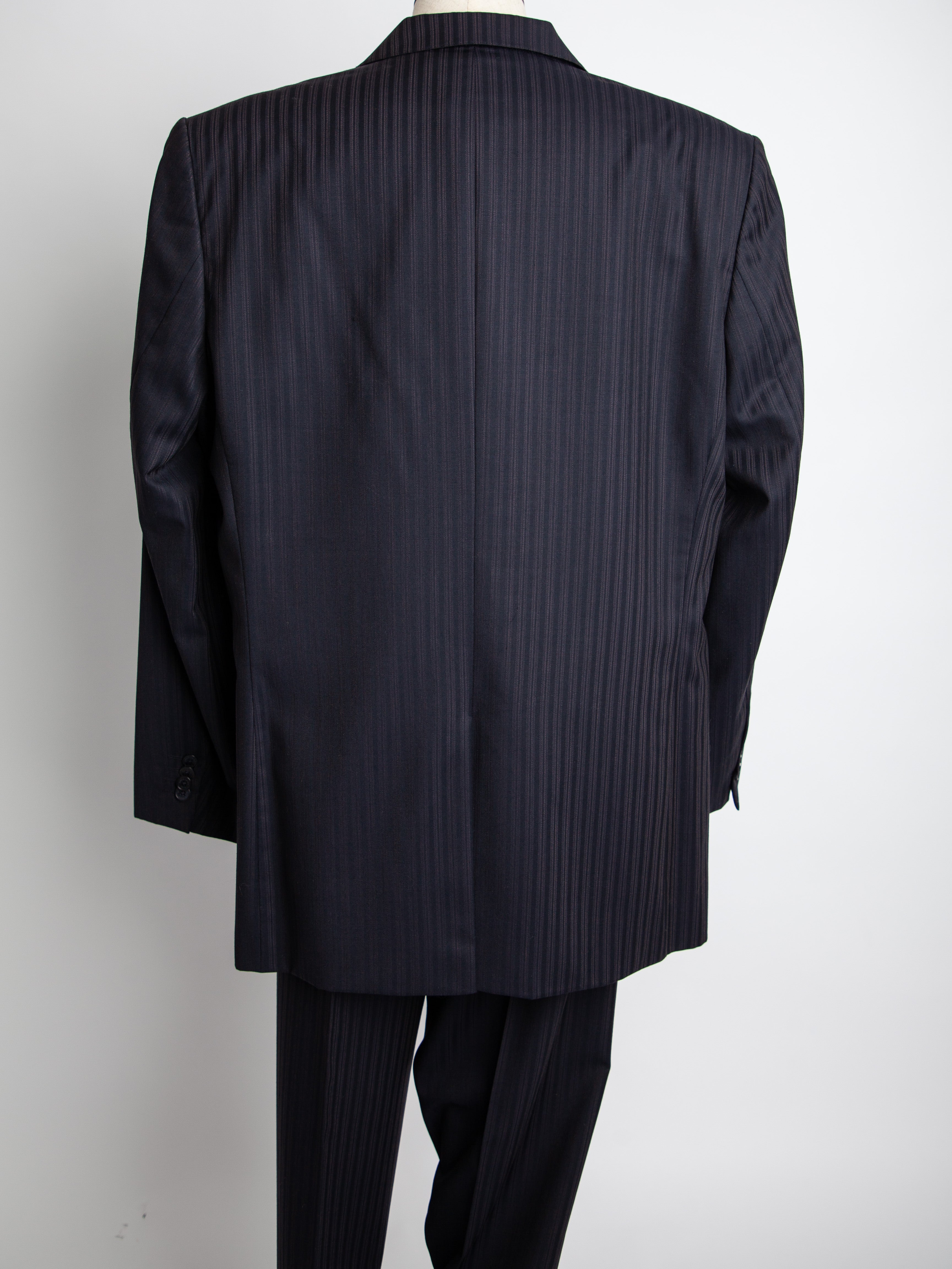 Good Pierre Cardin Black Pinstripe Suit Size XXL for Men