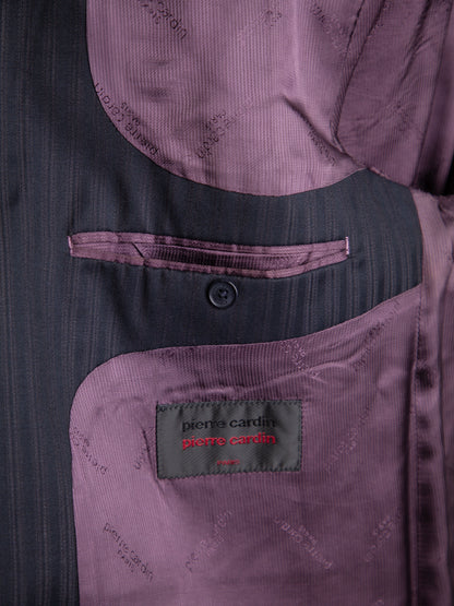 Good Pierre Cardin Black Pinstripe Suit Size XXL for Men