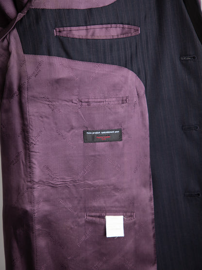 Good Pierre Cardin Black Pinstripe Suit Size XXL for Men