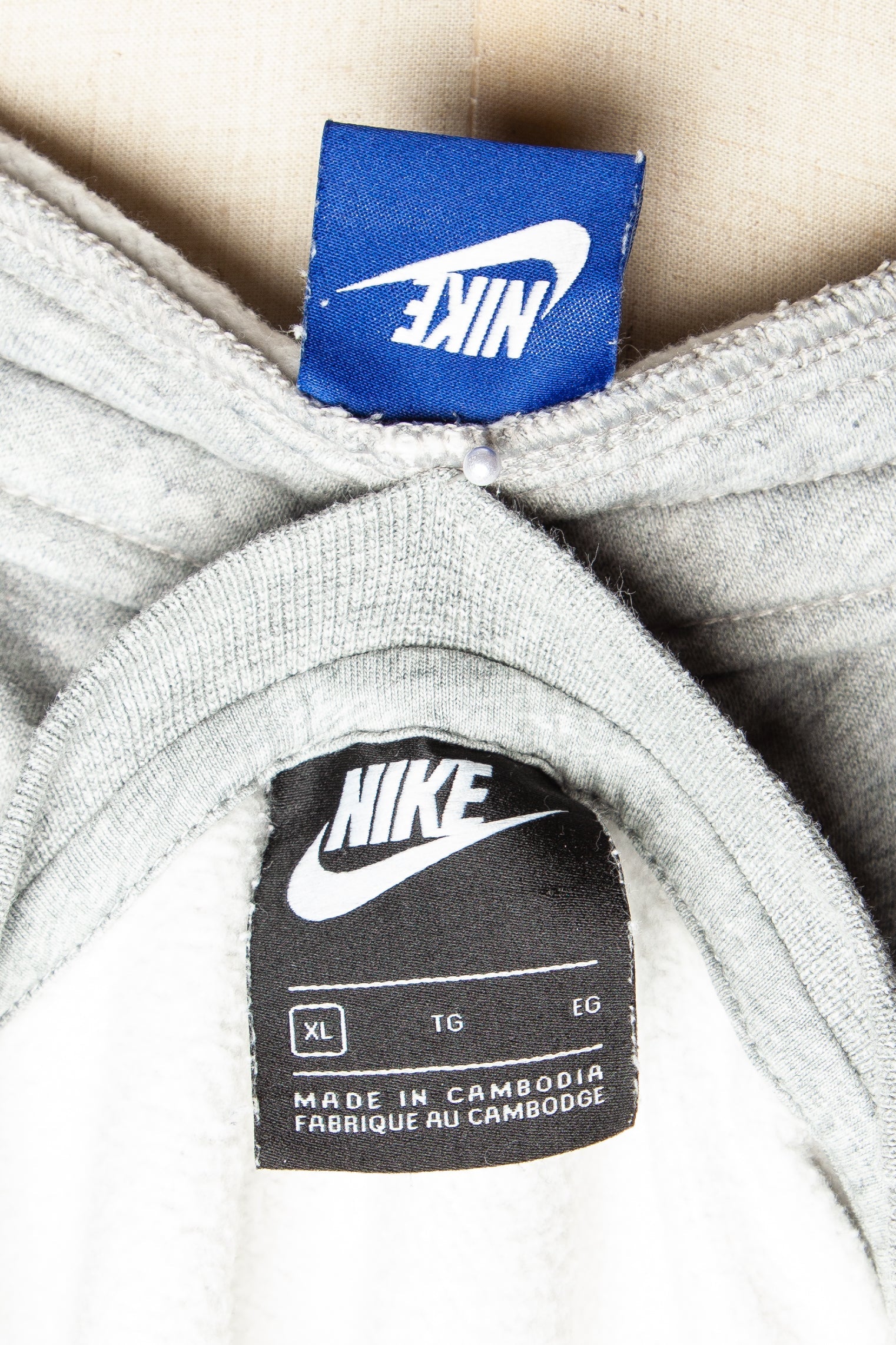 Excellent Nike Gray Tracksuit Cotton Natural XL Men