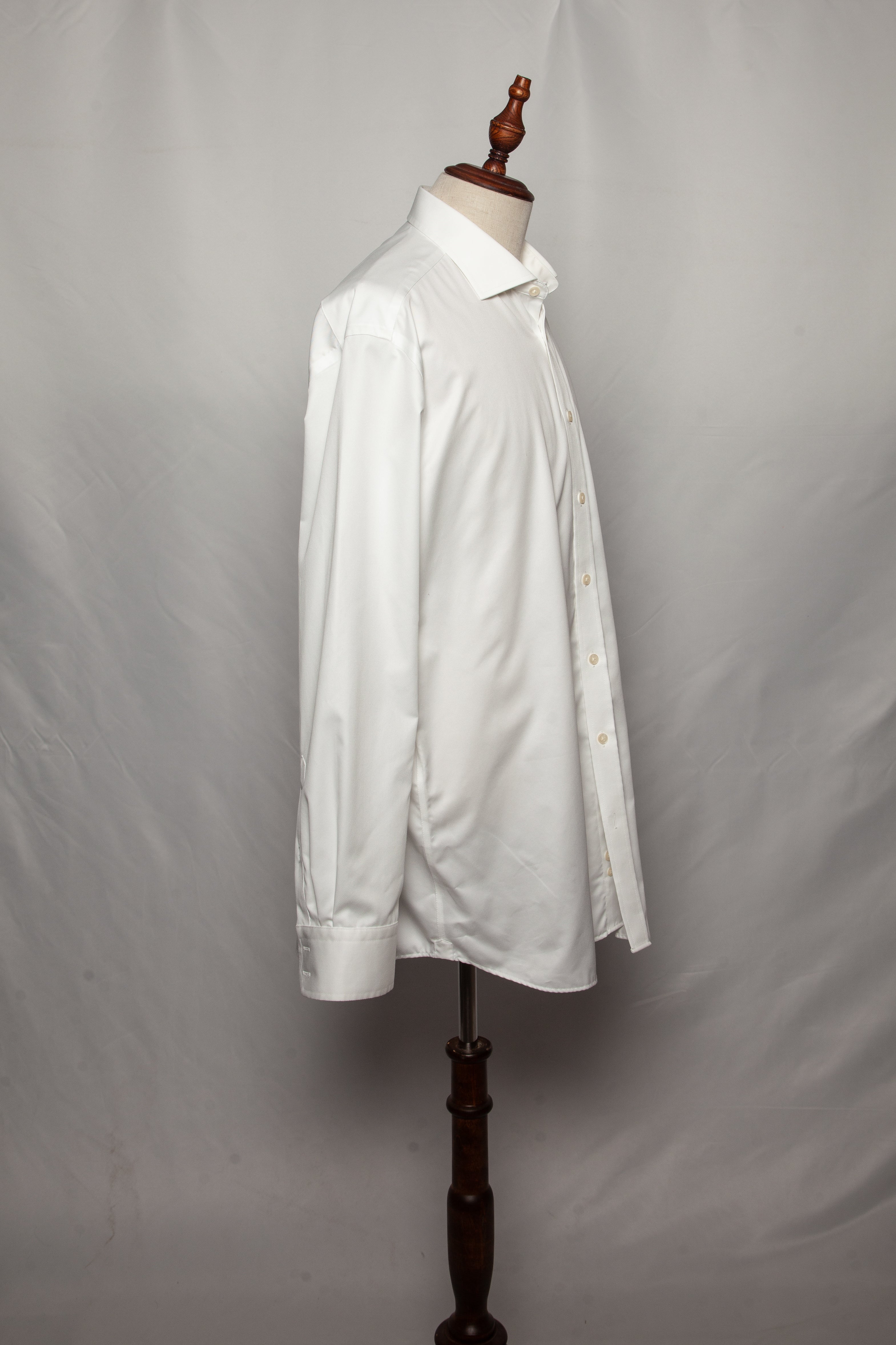 Good Hawes &amp; Curtis White Cotton Dress Shirt Size XL for Men