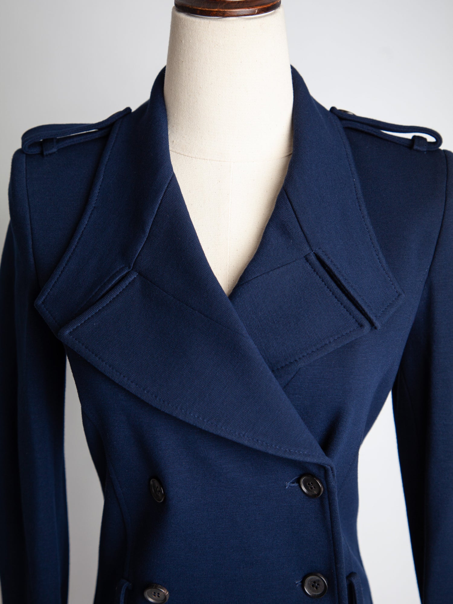 Good Givenchy Navy Blue Viscose Coat Size XS