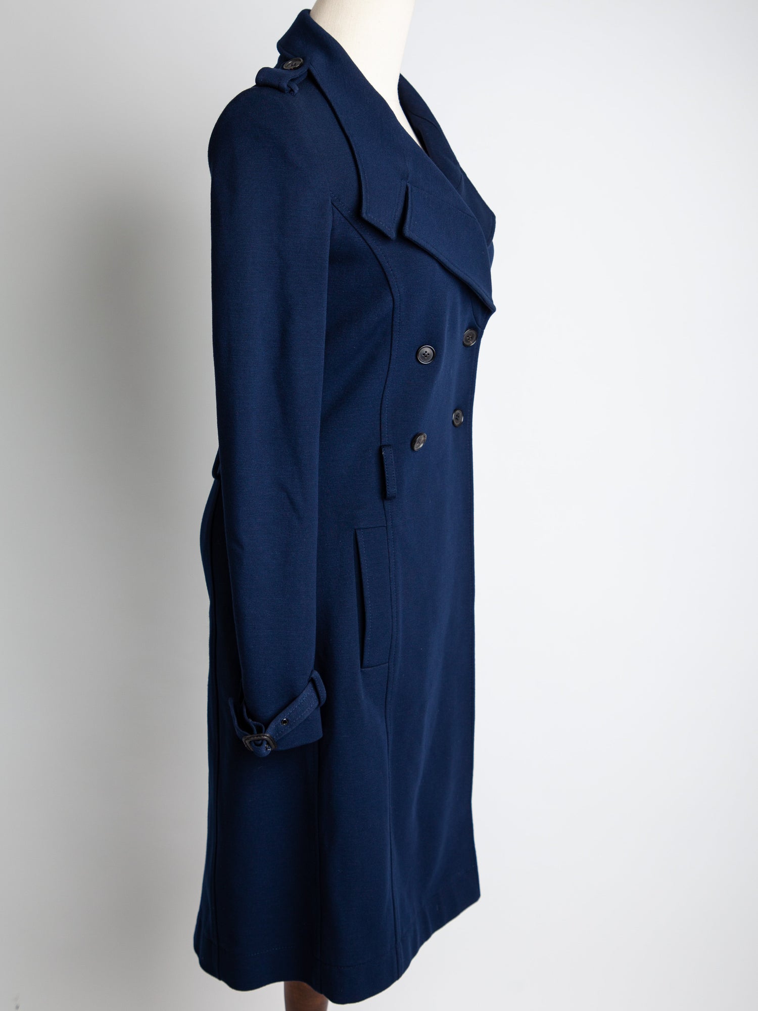 Good Givenchy Navy Blue Viscose Coat Size XS