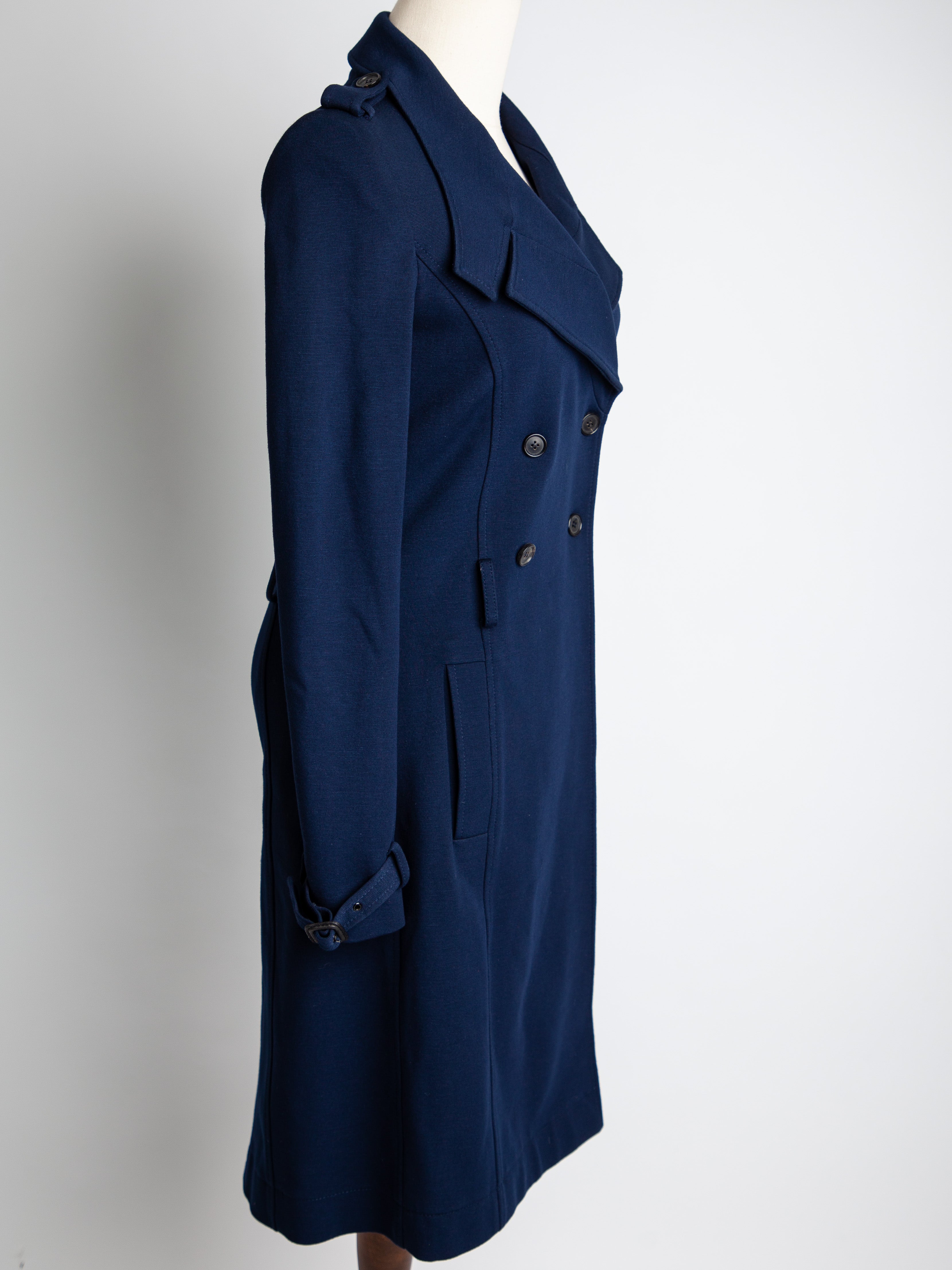 Good Givenchy Navy Blue Viscose Coat Size XS