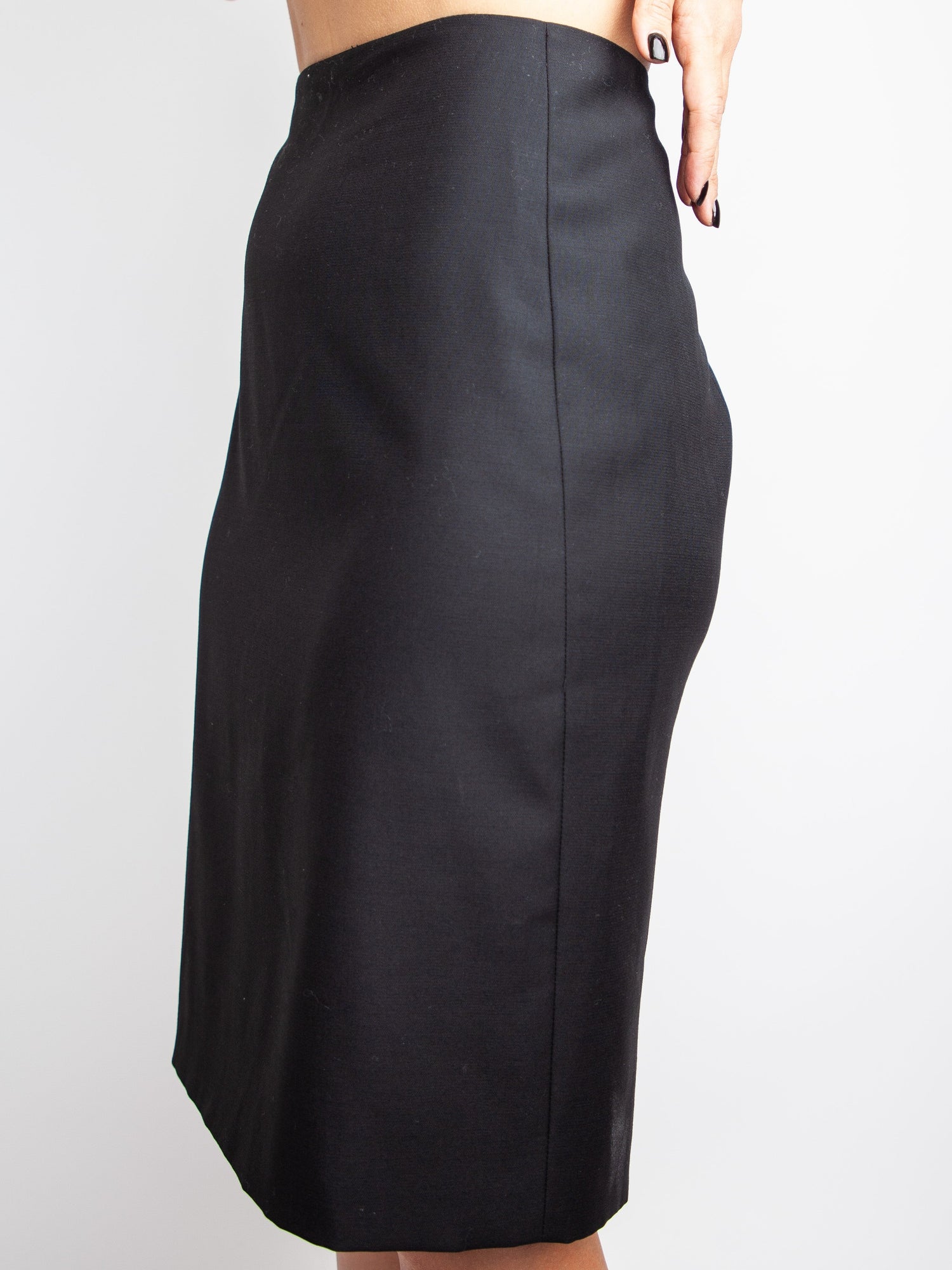 Good Calvin Klein Black Cashmere Pencil Skirt Size M