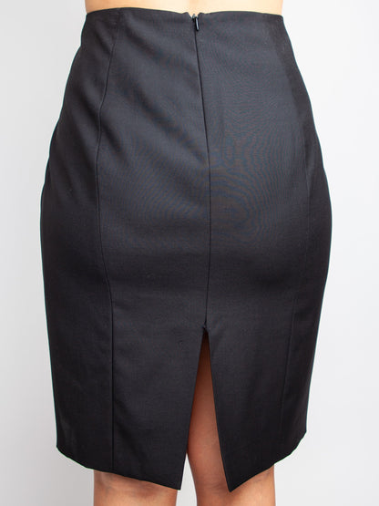 Good Calvin Klein Black Cashmere Pencil Skirt Size M