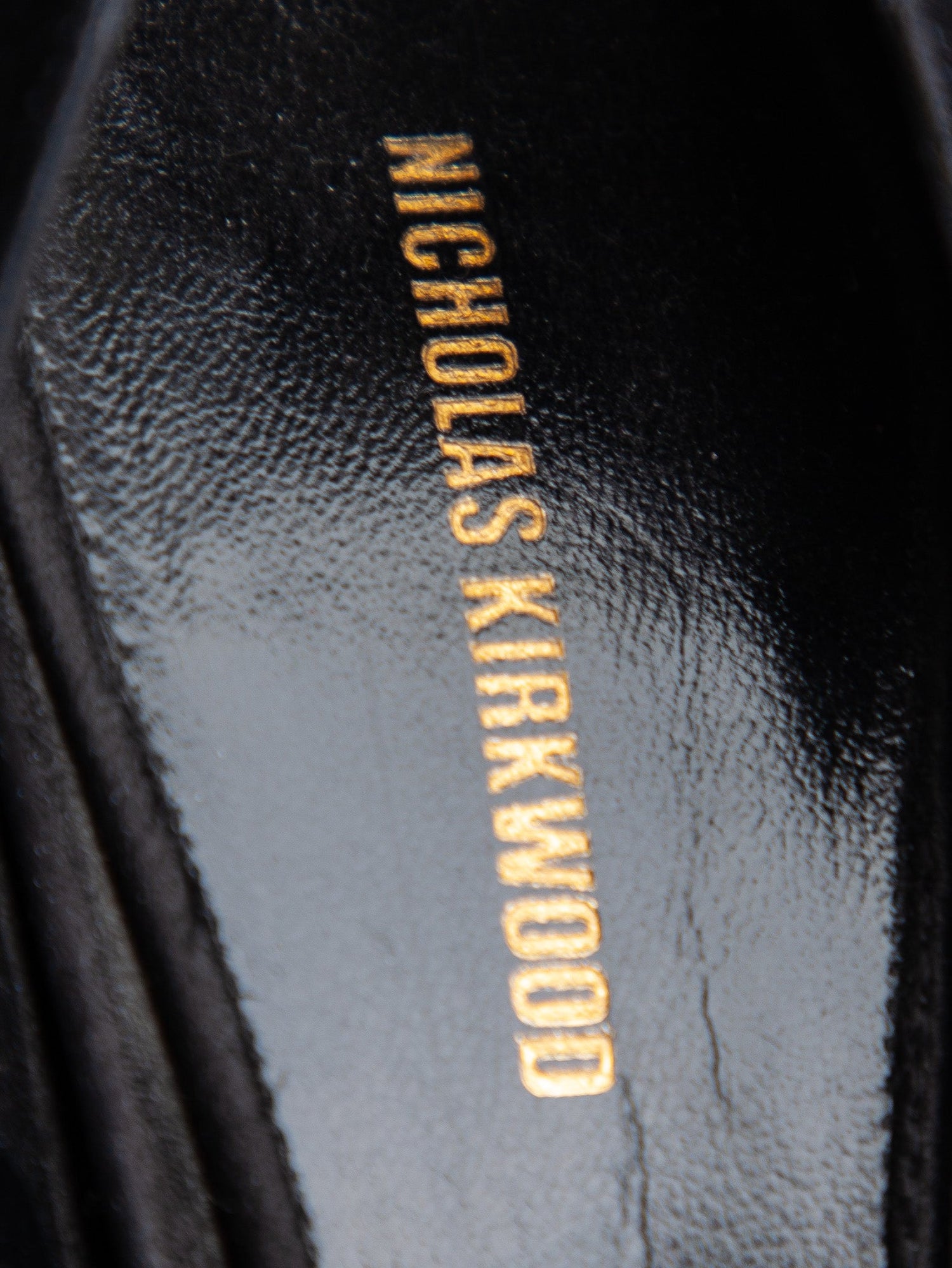 Good Nicholas Kirkwood Black Genuine Suede High Heels Size 37