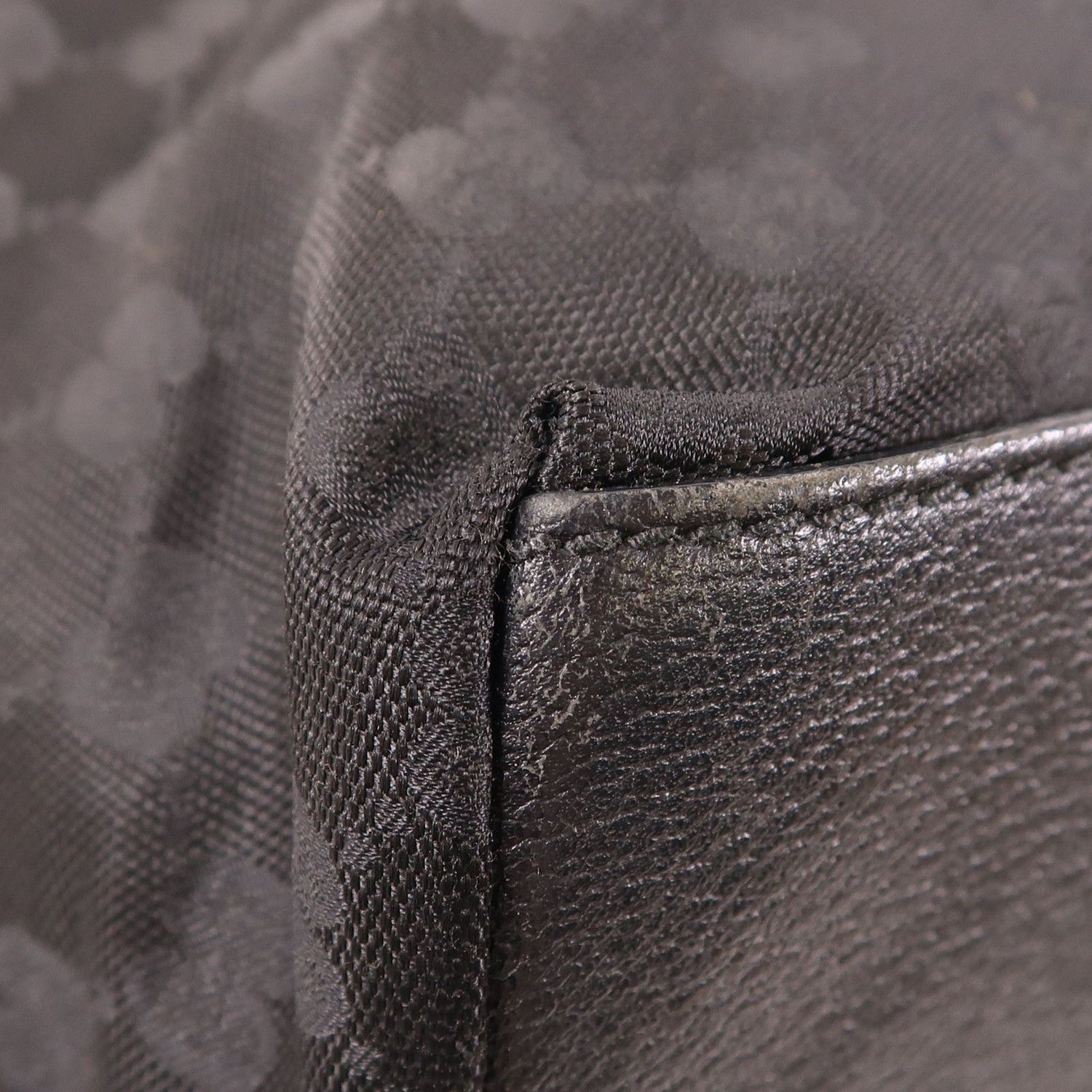 Gucci GG Monogram Web Handle Bucket Tote Black