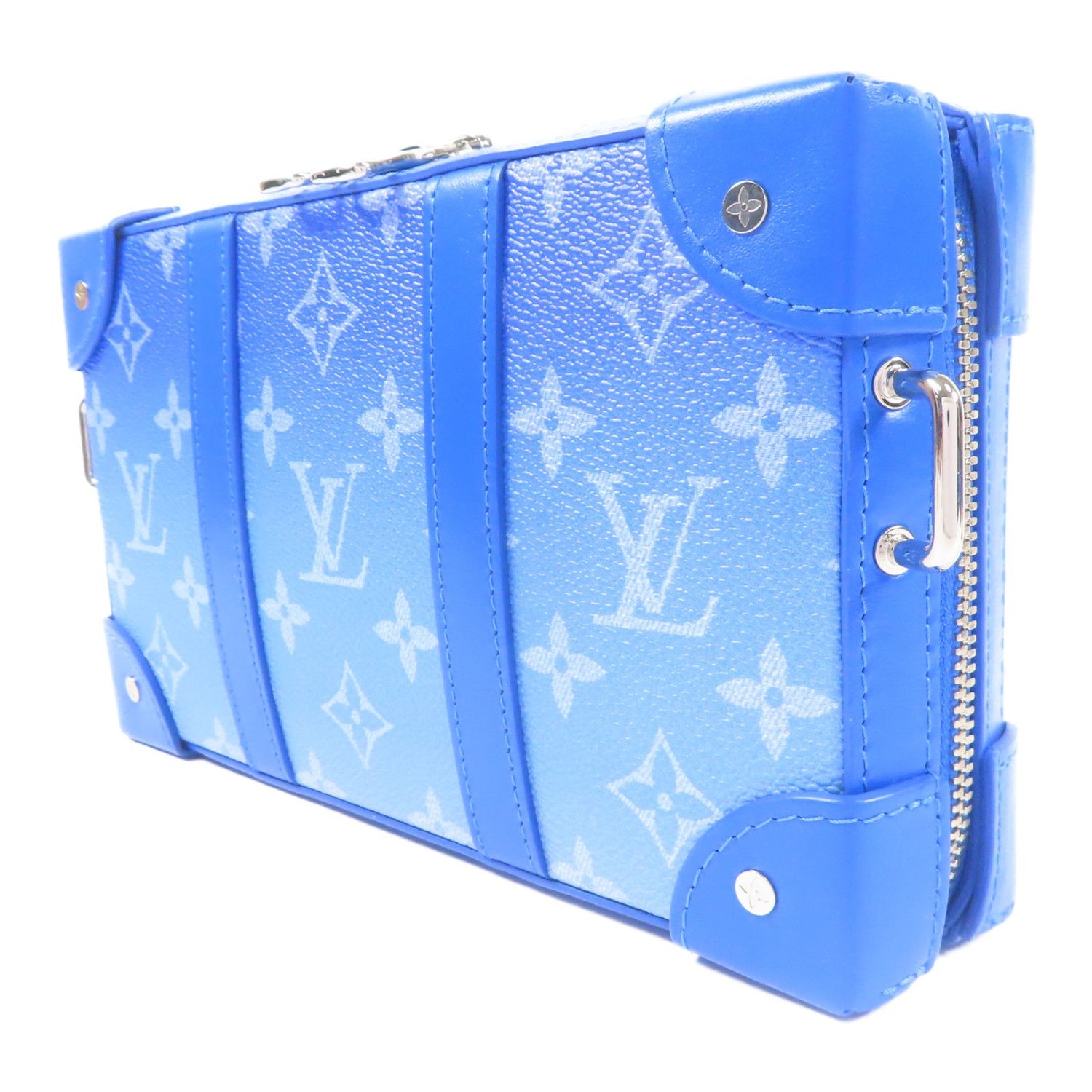 Louis Vuitton Monogram Clouds Soft Trunk Wallet Blue Shoulder Bag M 45432