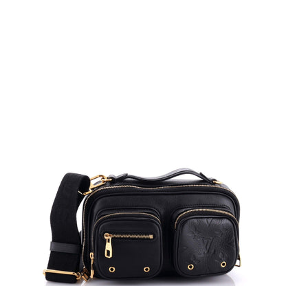 Louis Vuitton Utility Crossbody Bag Calfskin With Embossed Monogram Detail