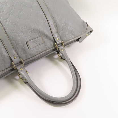 Gucci Cowhide Leather Tote Bag Gray Calfskin (cowhide) 201482