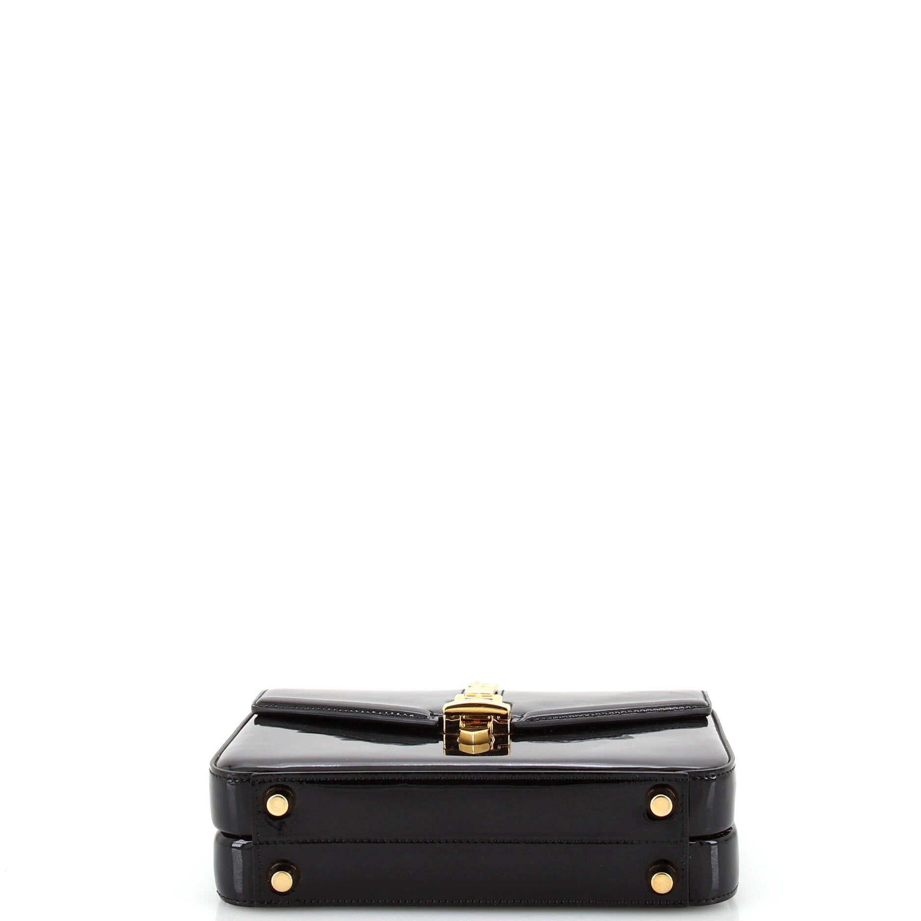Gucci Sylvie 1969 Top Handle Bag Patent Mini