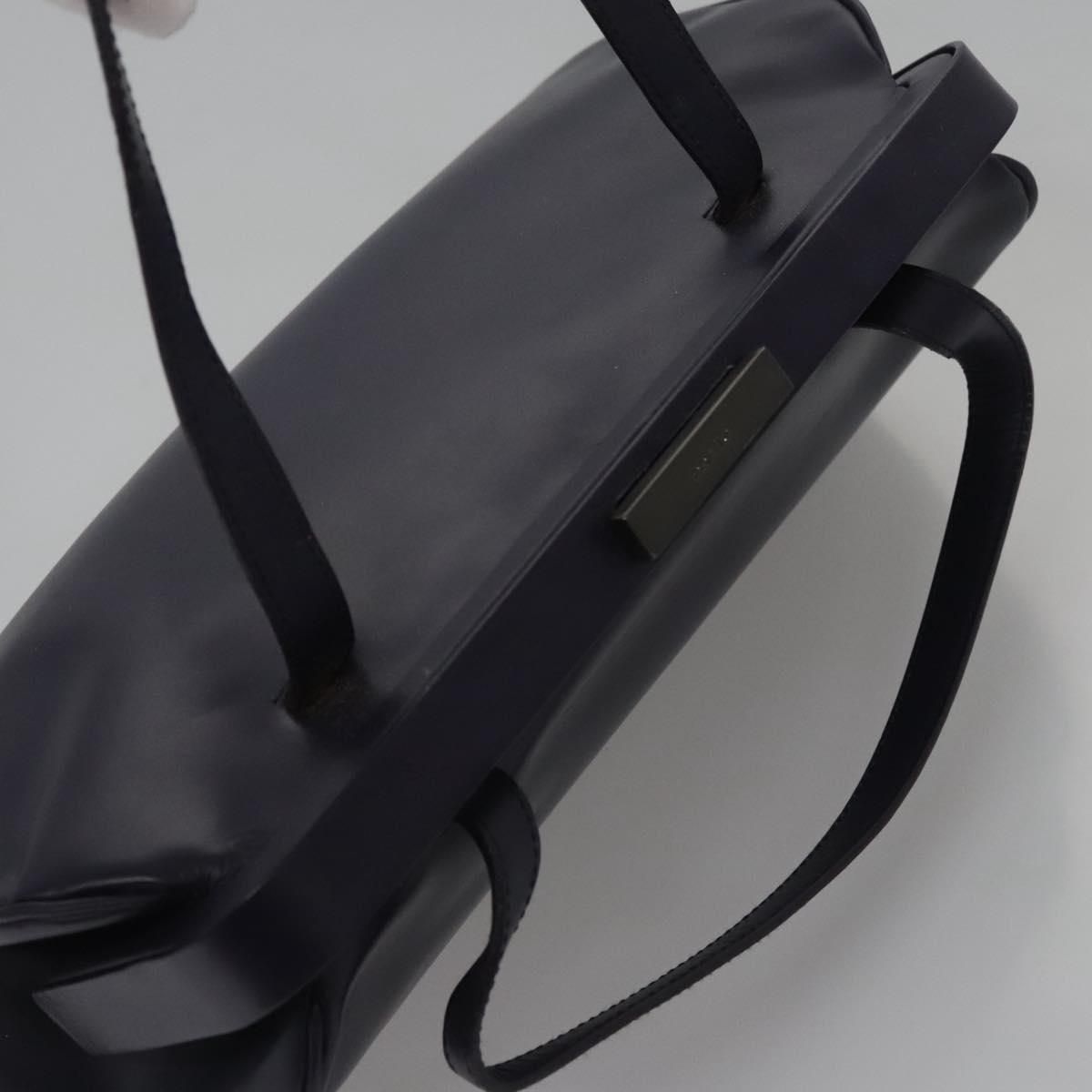 Prada Hand Bag Leather Purple Auth