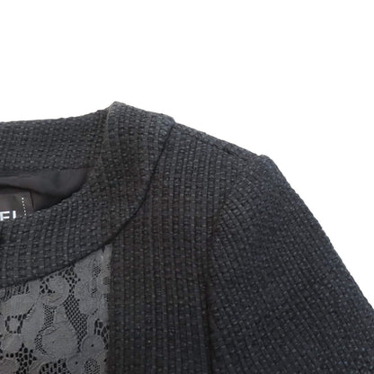 Chanel Tweed And Lace Jacket Black 36