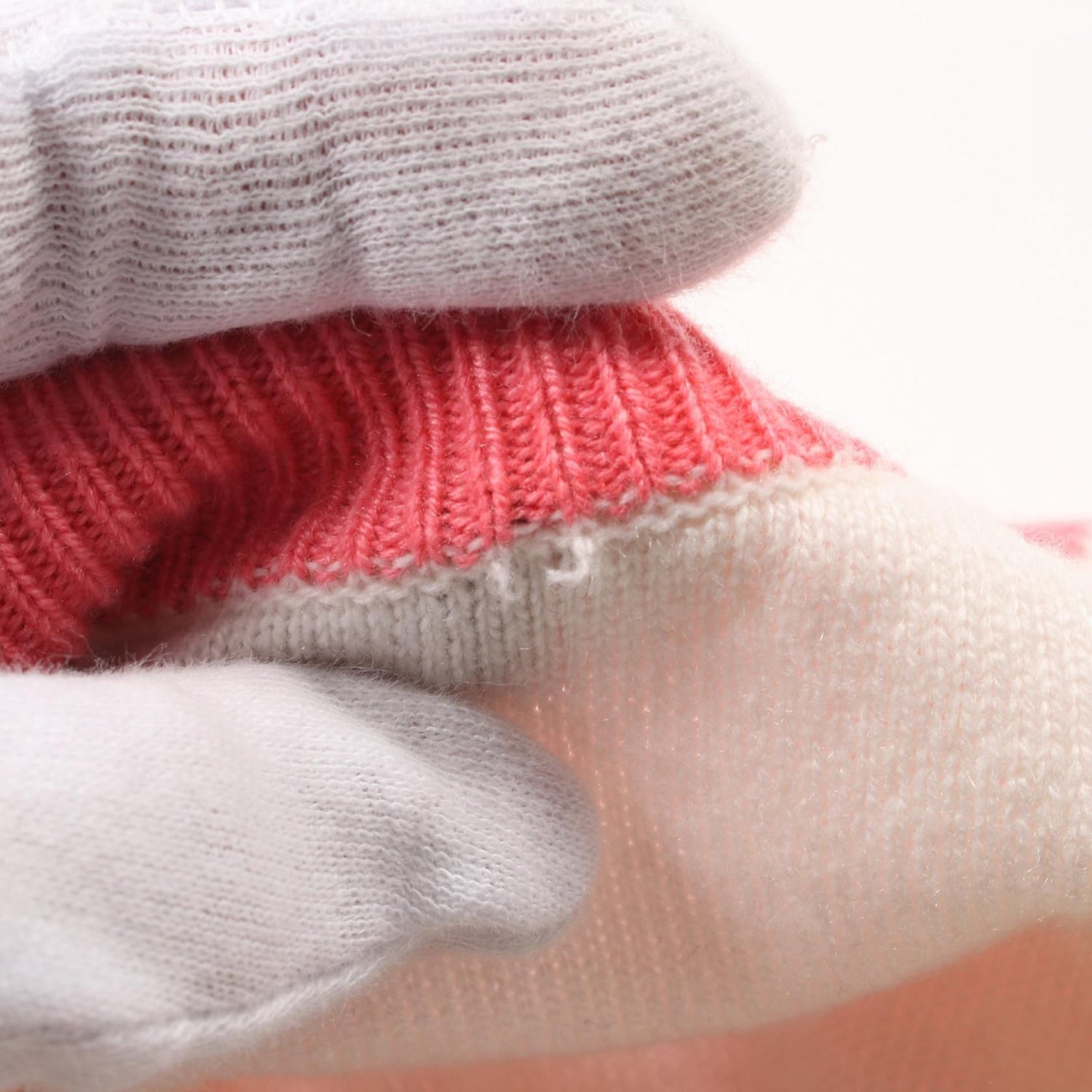 Chanel White Pink Knit Cashmere P 61425k 46799