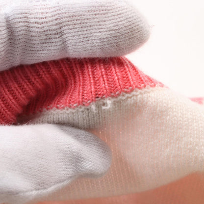 Chanel White Pink Knit Cashmere P 61425k 46799