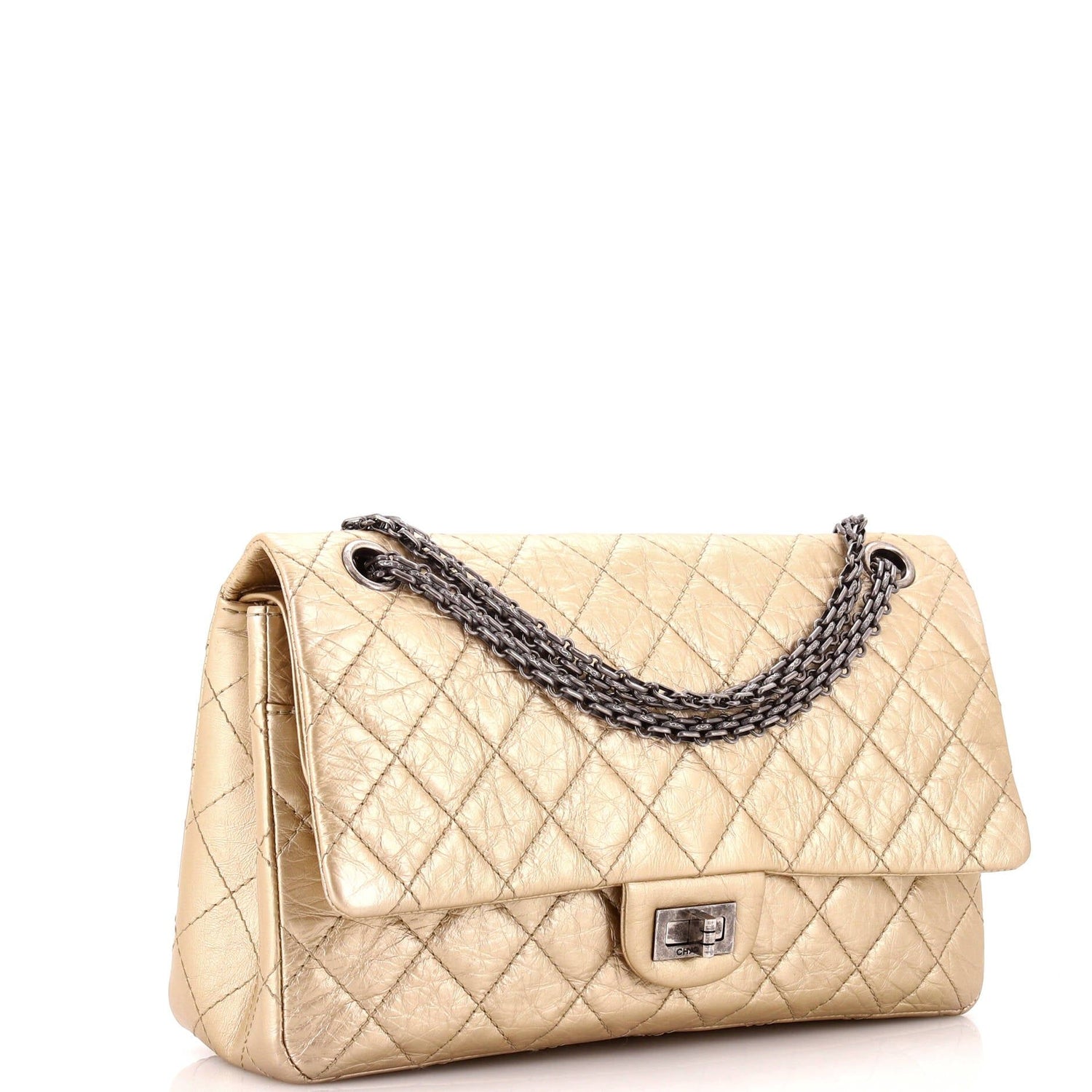 Chanel Reissue 2.55 Flap Bag Quilted Metallic Aged Calfskin 226