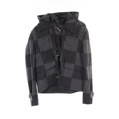 Louis Vuitton _ Nigo Giant Damier Gres Gray Duffel Coat Rm 202m Xep Hjc 03w