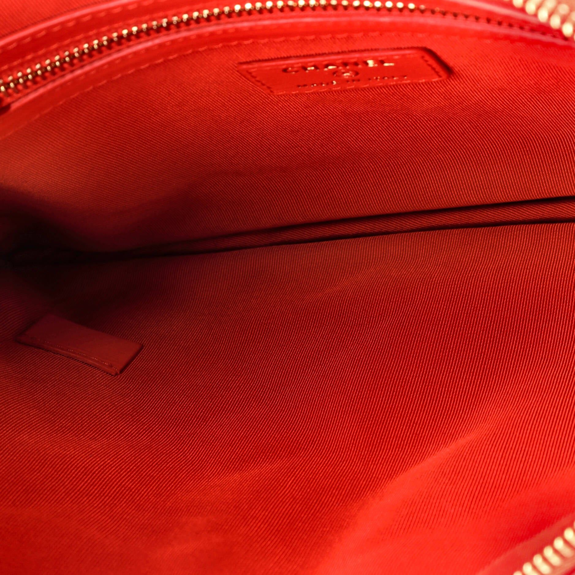 Chanel O Case Clutch Quilted Lambskin Medium