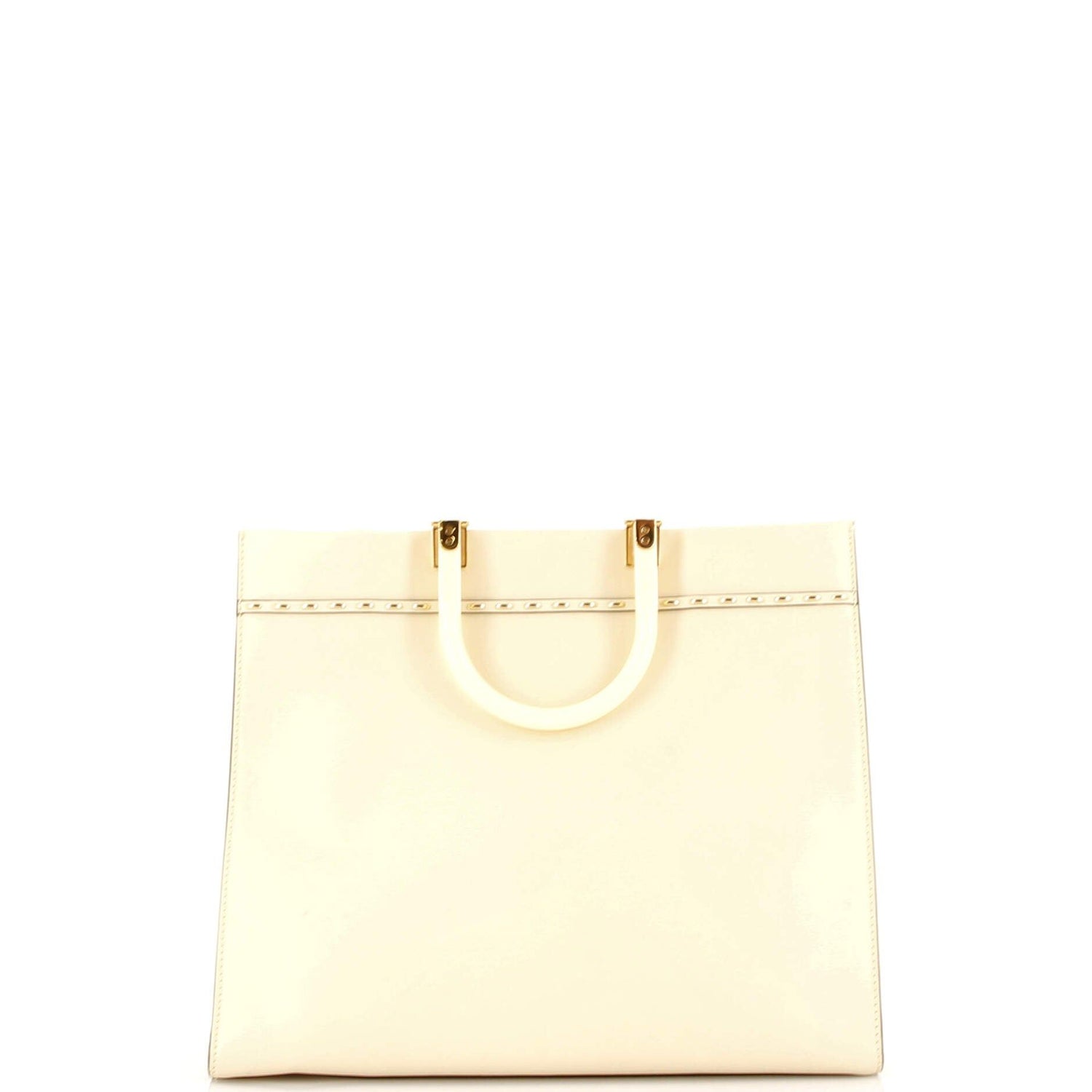 Fendi Sunshine Shopper Tote Studded Leather Medium