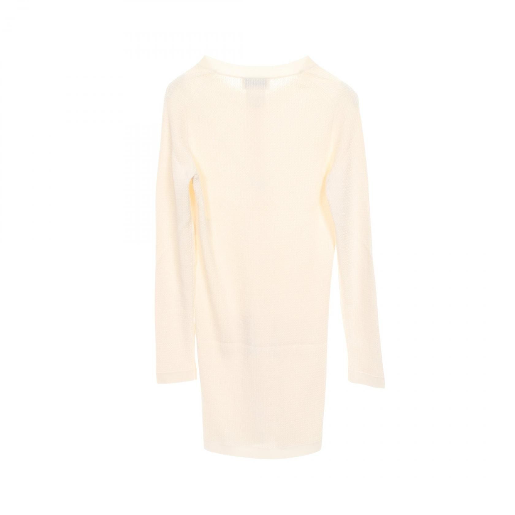 Chanel White Coco Mark Button Cardigan Cotton Silk P 40367