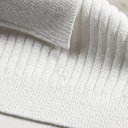 Chanel White Coco Mark Button Cardigan Cotton P 63091k 48814