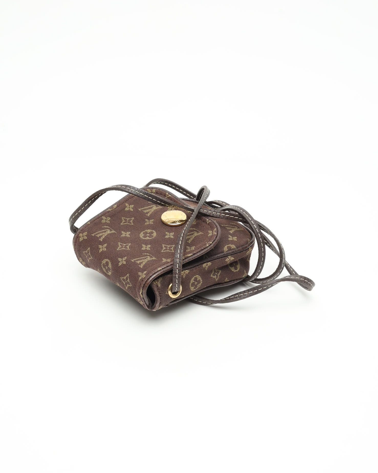 Louis Vuitton Ebene Monogram Mini Lin Canvas Pochette