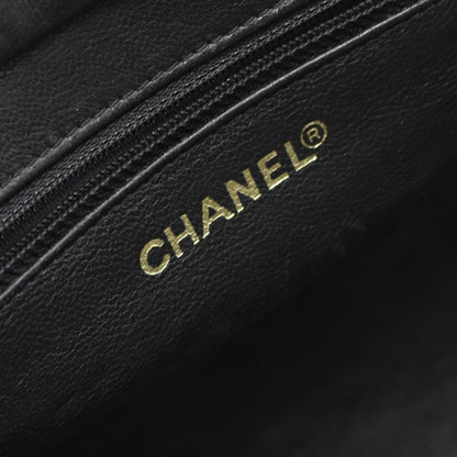 Chanel Black Matelasse Handbag Calfskin (cowhide)