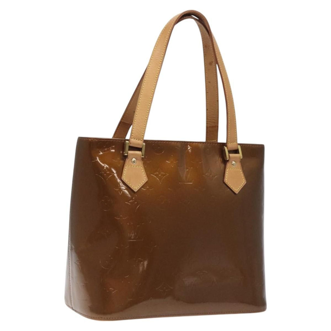 Louis Vuitton Vernis Houston Hand Bag Bronze M 91122 Lv Auth