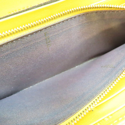 Fendi Logo Long Wallet Calfskin Yellow