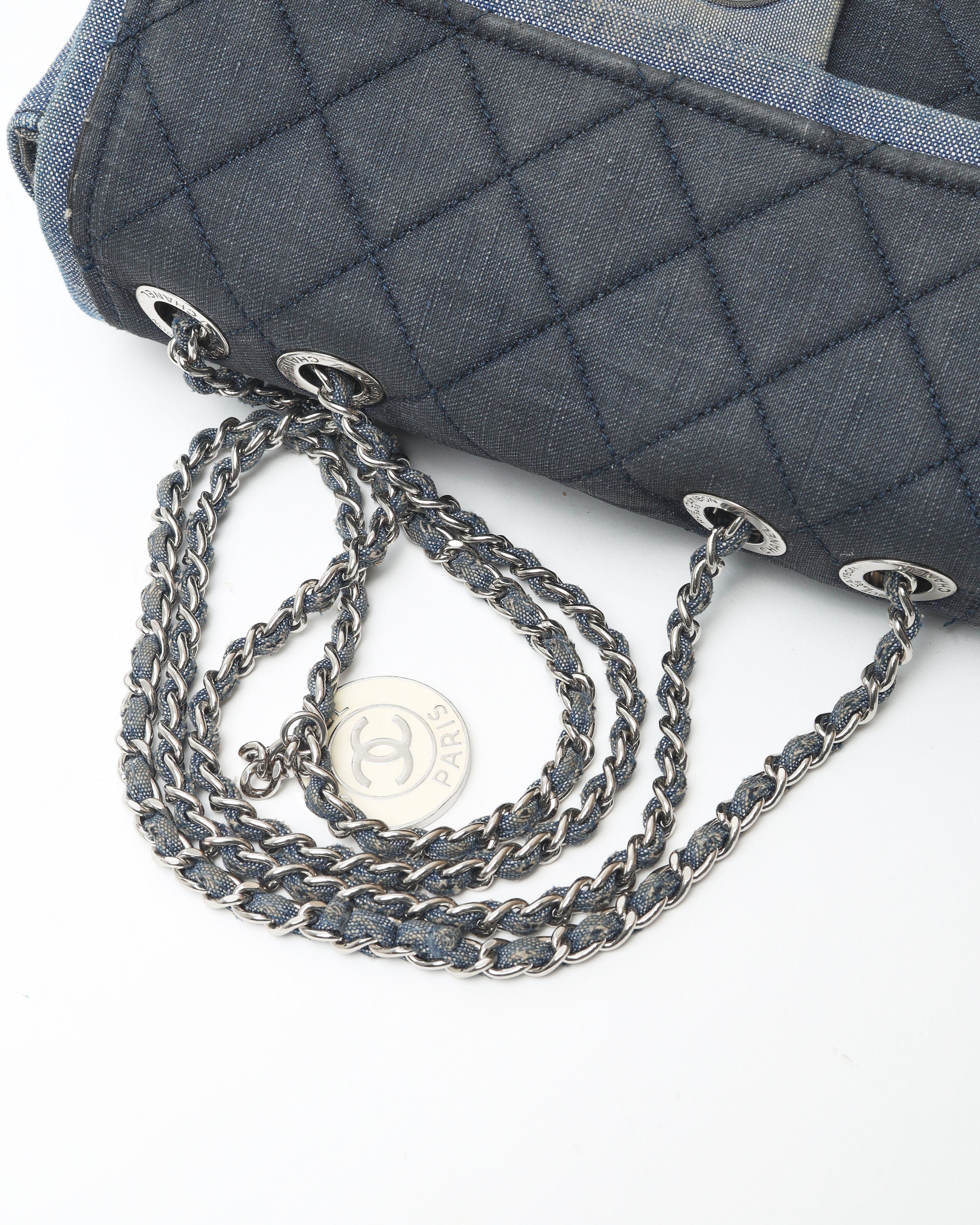 Chanel Small Classic Denim Medallion Flap Bag
