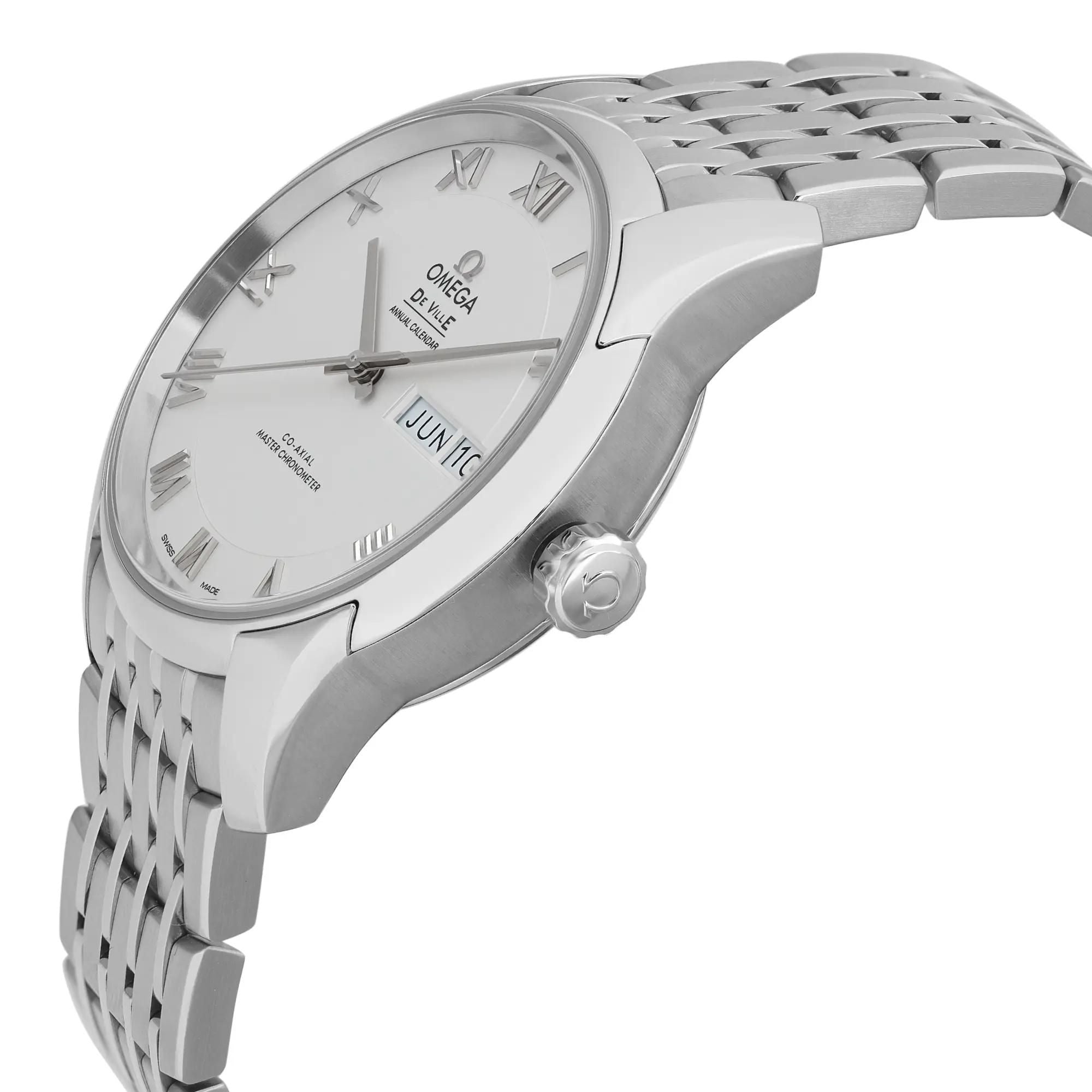 Omega De Ville Hour Vision 41mm Steel White Dial Men Watch 433.10.41.22.02.001