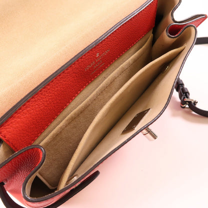 Louis Vuitton Cowhide Leather Lockme Ever Bb Hand-turn Shoulder Bag White Red Black/red/white 2way Shoulder Bag M 53950