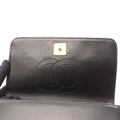 Chanel Black Mini Matelasse Full Flap Shoulder Bag Lambskin (sheep Leather)
