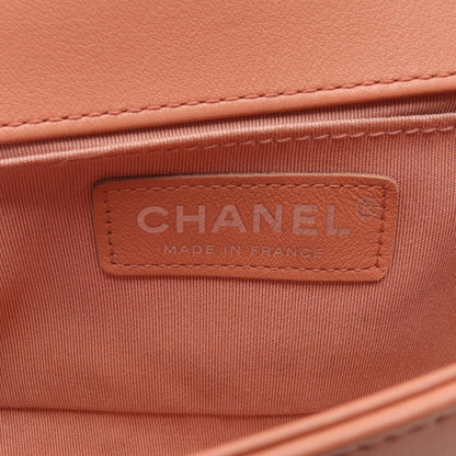 Chanel Orange Boy Small Shoulder Bag Lambskin (sheep Leather) A 67085