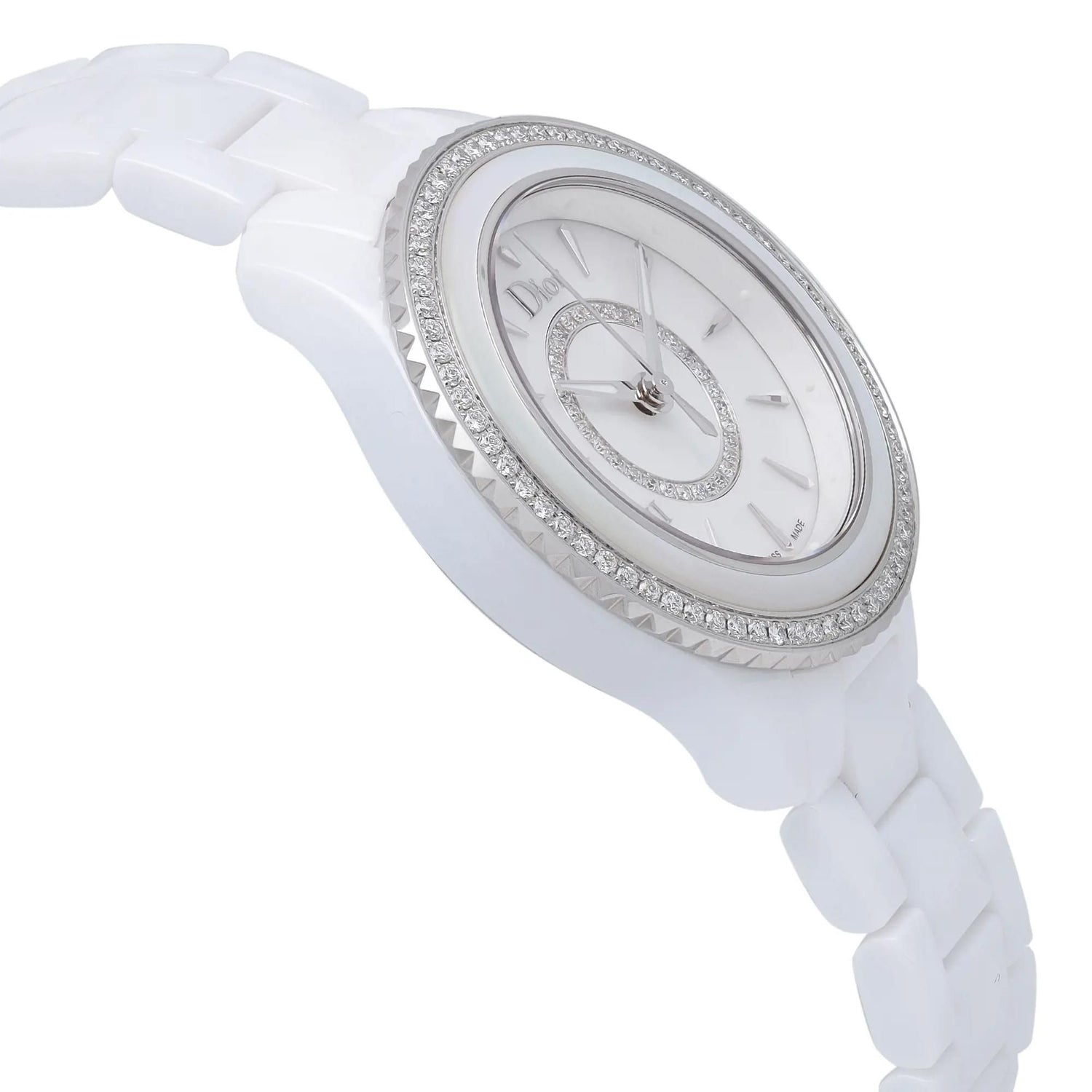 Christian Dior VIII 33mm Ceramic Diamond MOP Dial Ladies Watch CD1231E4C001