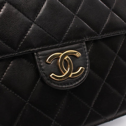 Chanel Black Matelasse Shoulder Bag Lambskin (sheep Leather)