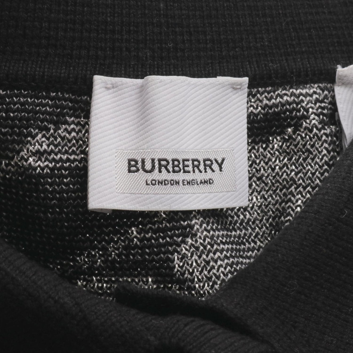 Burberry Ekd Knit Polo Shirt Black White Cotton 8070330