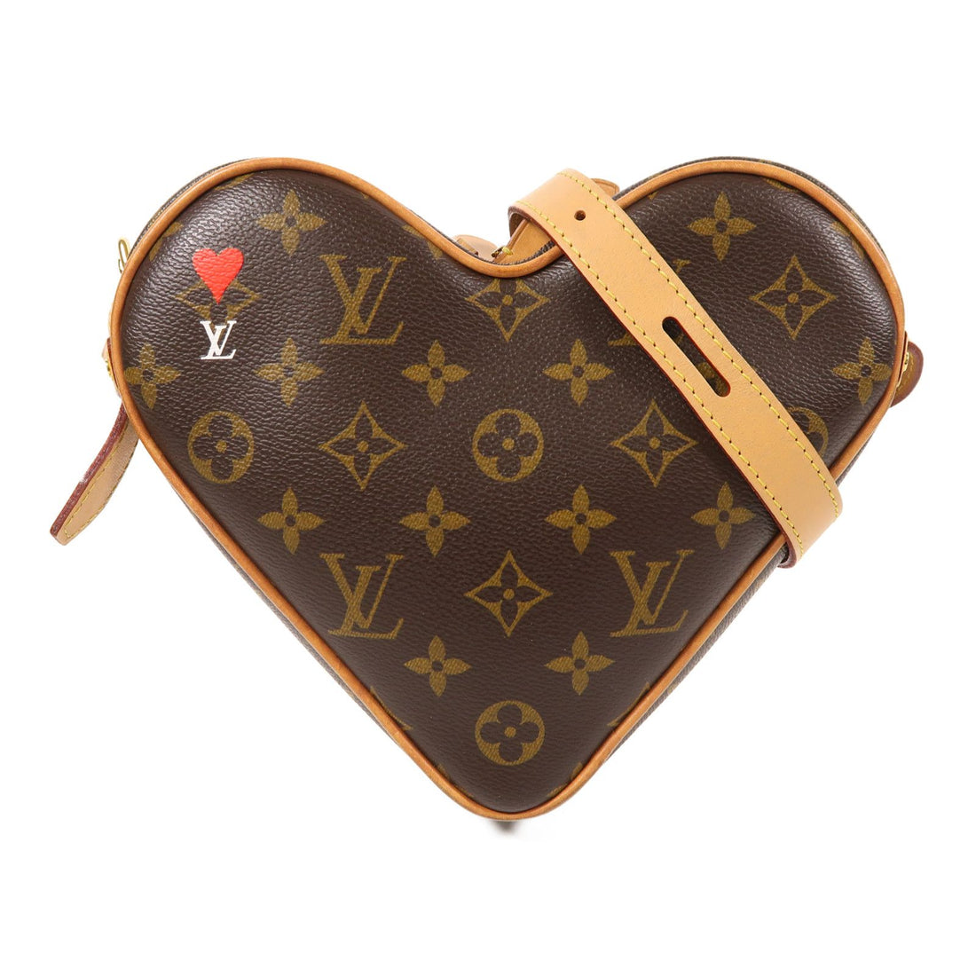 Louis Vuitton Monogram Game On Coeur Gold Shoulder Back Bag Palm Color Brown Shoulder Bag M 57456