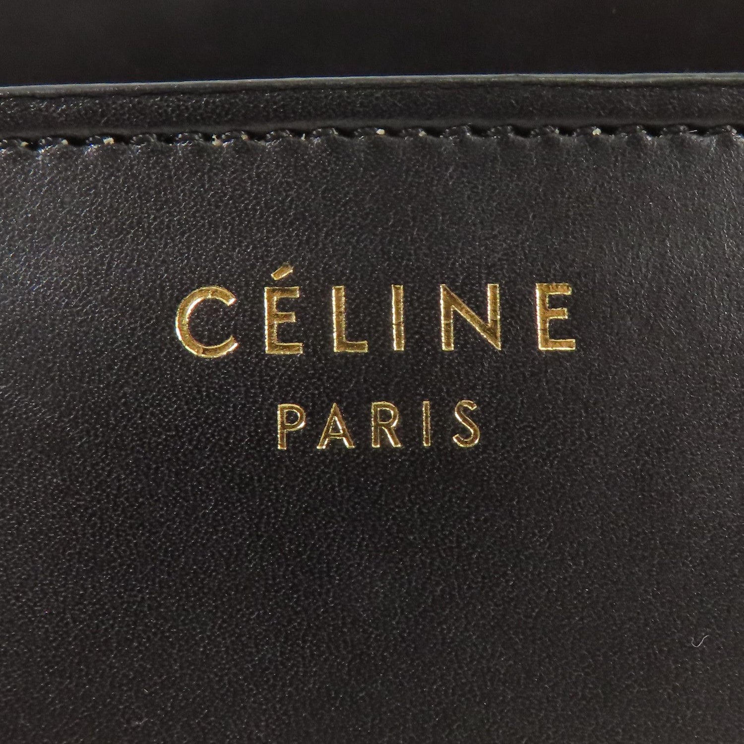 Celine Cowhide Leather Micro Luggage Kinsaku Handmade Bag Black Beige Black/brown/beige Calfskin (cowhide)