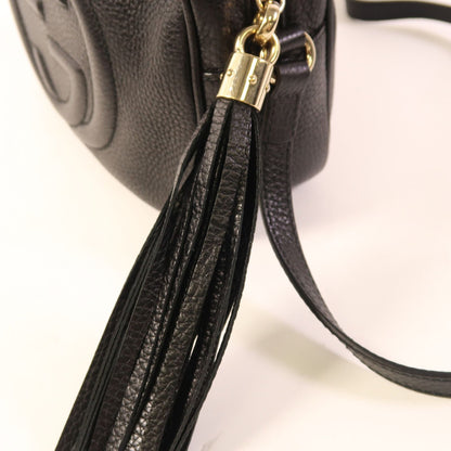 Gucci Cowhide Leather Shoulder Bag Black Calfskin (cowhide) 308364