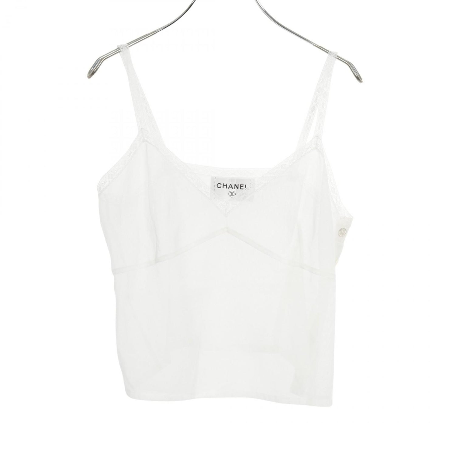 Chanel Beige Coco Mark Blouse Cotton P 17796w 02793