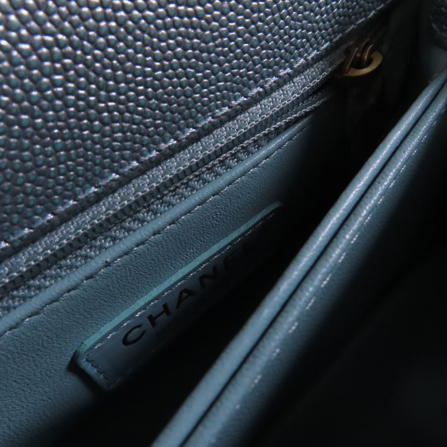 Chanel Blue Cowhide Leather Mini Coco Handle Hand-handed Shoulder And Back Bag 2way Should