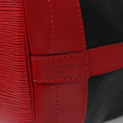 Louis Vuitton Epi Noe Shoulder Bag Bicolor Black Red M 44017 Lv Auth