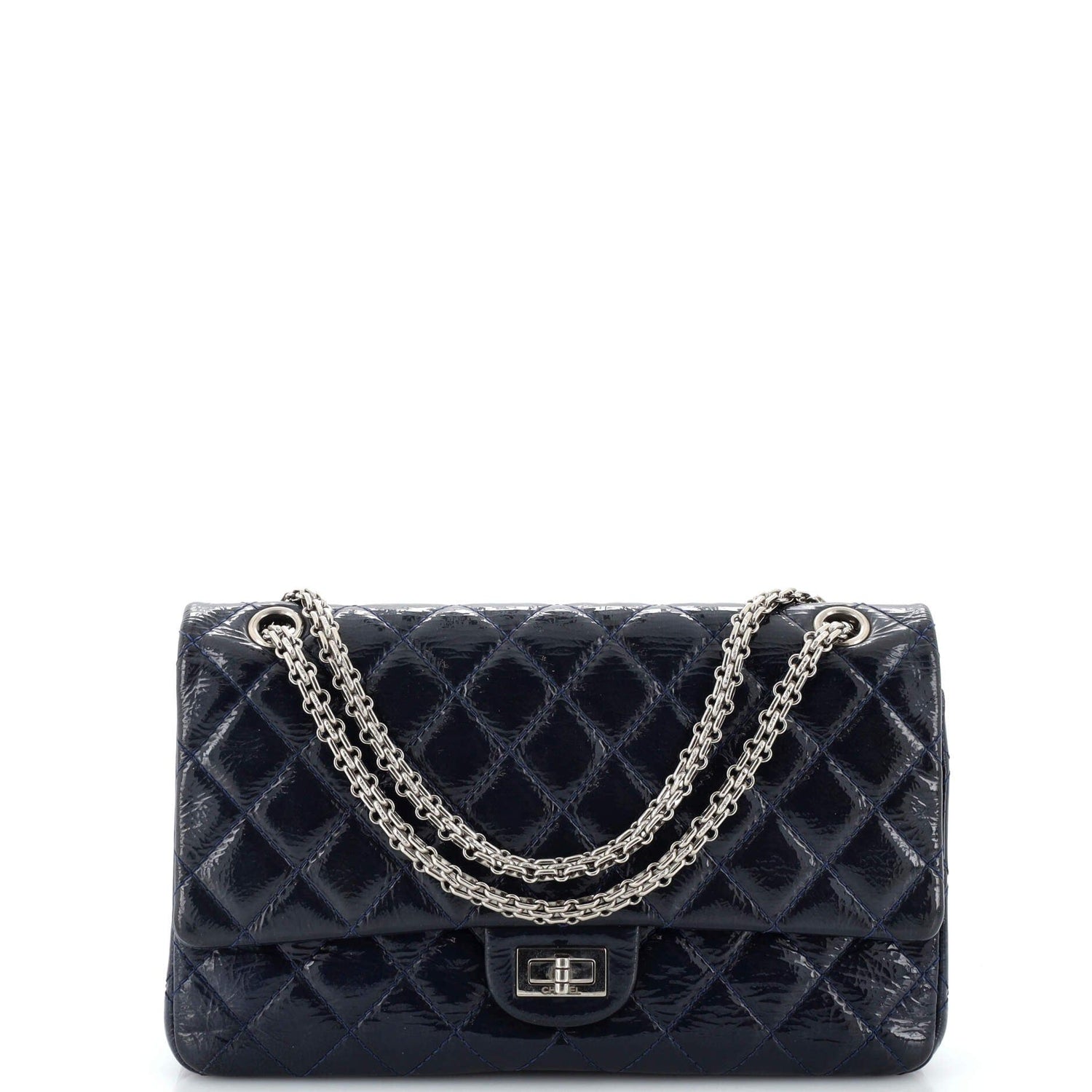 Chanel Reissue 2.55 Flap Bag Quilted Crinkled Patent 226