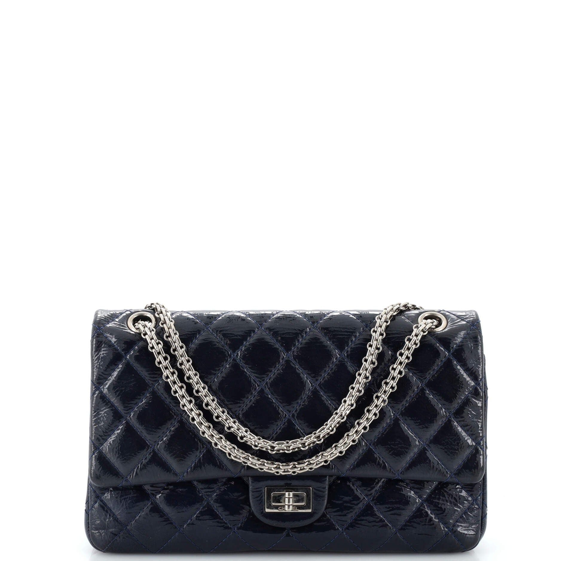 Chanel Reissue 2.55 Flap Bag Quilted Crinkled Patent 226