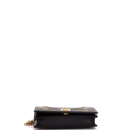 Christian Dior Diorama Wallet On Chain Studded Leather