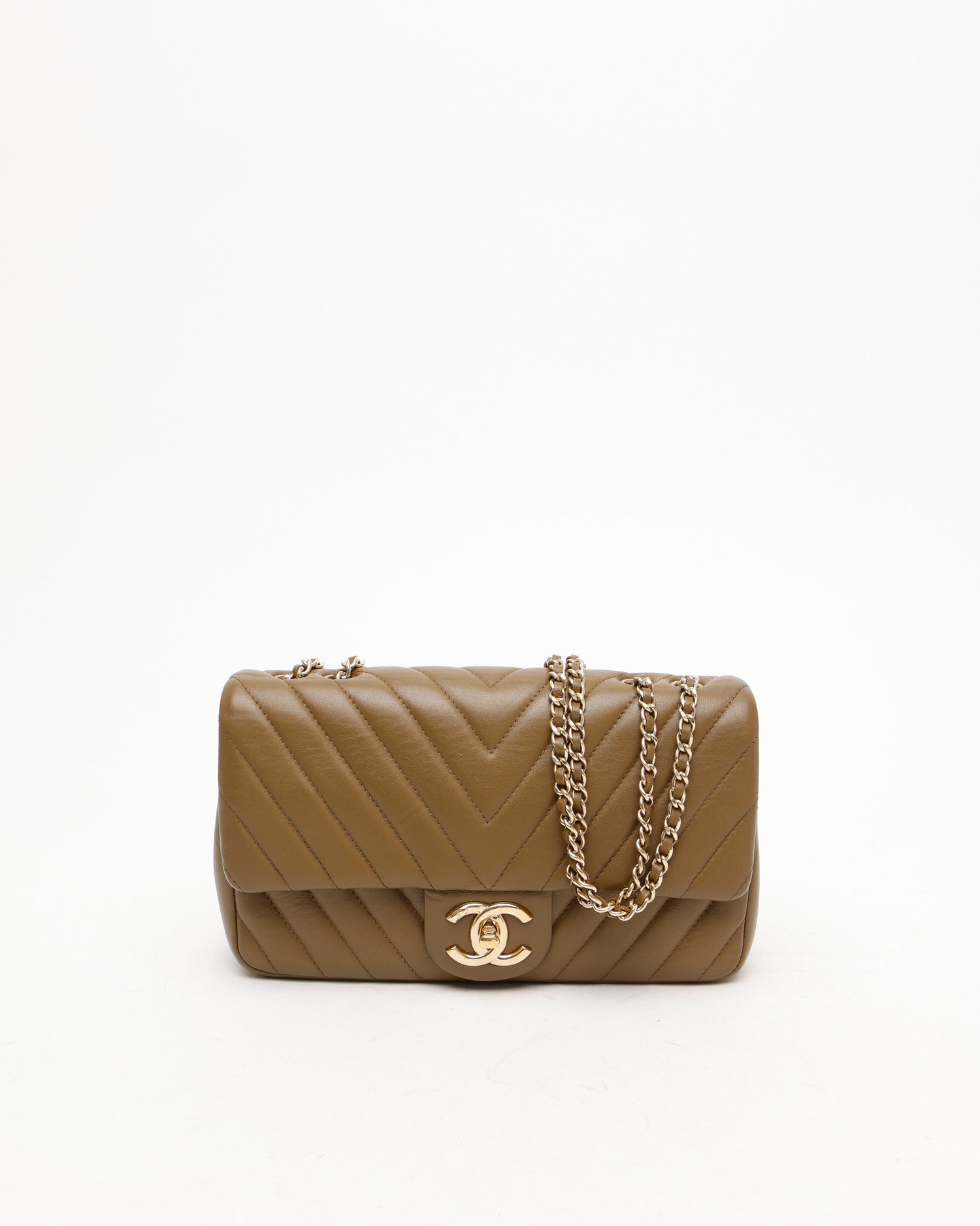 Chanel Small Chevron Double Flap Bag