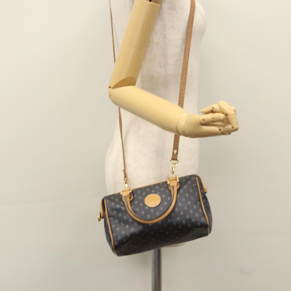 Fendi Hand Bag Pvc Canvas 2way Black Auth